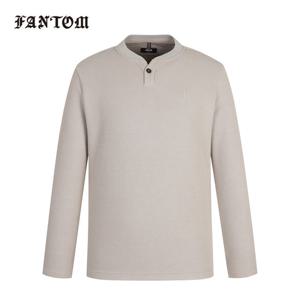 [팬텀] 남성 로고 헨리넥 긴팔티셔츠