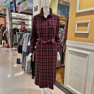 [BCBG] 비씨비지 가을24 피크 체크 원피스 B4C8O621