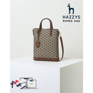 [헤지스] HIBA4F730K2_카키 헤리아토 패턴 가죽 배색 미니 크로스백