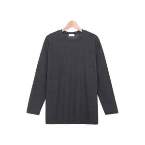 [빌리버스] 남성 긴팔 티셔츠 무지 빅사이즈 오버핏 면티  BMD099