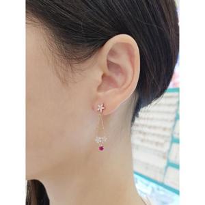 볼라레 세이브존01 50대엄마생신선물 큐빅 드롭 귀걸이 spe735