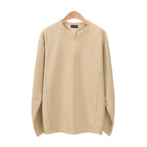 심플 브이포인트넥 베이지 티셔츠_CMT018