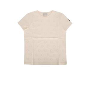 몽클레어 주니어 키즈 아이보리 반팔 티셔츠 8C0002583907 050