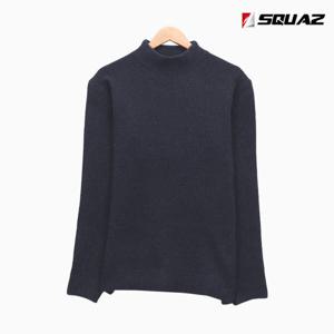 [스콰즈]스콰즈 남성 울스판 오버핏 긴팔 반목 니트 SMD056
