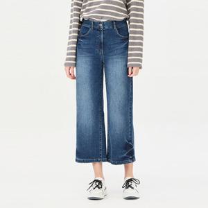 [시슬리] 백 밴딩 앵클 와이드 데님 팬츠_SADP36461BL