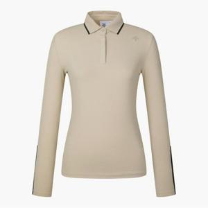 데상트골프웨어 GQC DO32WFTL91-BEGG 여성 베이직 카라 티셔츠 /