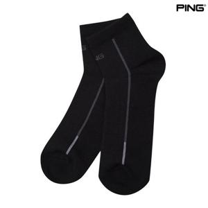 [핑골프]남성 라인 포인트 단목 양말 (111D3SC002_BK)