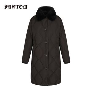 [팬텀] 여성 렉스퍼 카라 퀼팅 덕다운 롱 패딩 점퍼