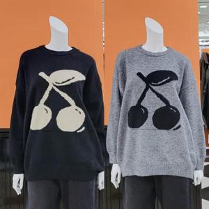 파파야 DP01 루즈핏 앵두 니트 PNORKT032D