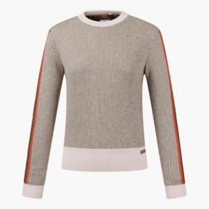 데상트골프웨어 GQC DO42WFKPO5-BROG 여성 투톤 골지 방풍 니트