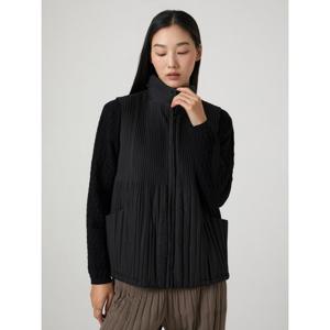 [플리츠미][플리츠미] 스탠 카라 집업 퀼팅 베스트_PPVTW024003