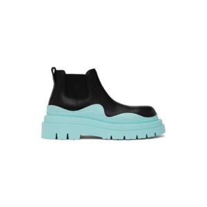 25 FW 보테가베네타 남성 블랙   블루 타이어 첼시 부츠 222798M223012