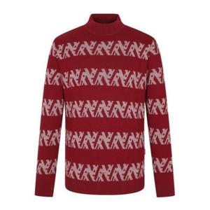 [팬텀][팬텀골프] 남성 로고 자가드 모크넥 니트 211D3SR201_WN_