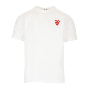 꼼데가르송 더블 하트 반팔티셔츠 화이트 AX T288 051-1240