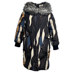 [데시데]실버폭스 후드 프린트메모리소재 구스다운 코트 DNW422