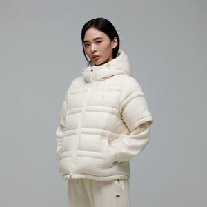 내셔널지오그래픽 N244WDW021 여성 밀버스 반팔 경량 구스 다운 후드 점퍼 CRYSTAL BEIGE