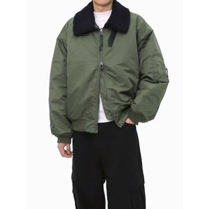 [빌리버스] 남성 무스탕 카라 탈부착 웰론 점퍼 자켓 BWWT054