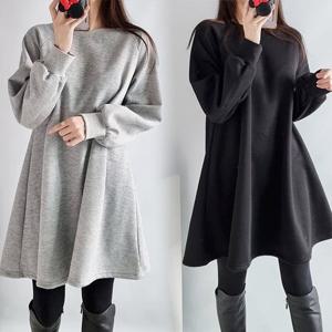 [아이우먼]위쉬몰 NS 특양면기모플레어원피스(Q146H412) 빅사이즈