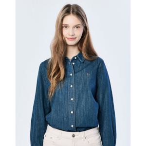 헤지스 여성 25SS 데님 셔츠 블루 HSSH5A103B2