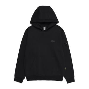 내셔널지오그래픽 N251UHD210 블루핀 로고 세미오버핏 후드티셔츠 BLACK