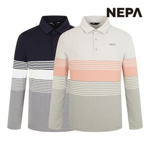 네파 남성 봄 선염 스트라이프 폴로티셔츠 7J15201