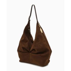 [질스튜어트ACC] JABA4F249 [보우백] 다크 브라운 스웨이드무드 셔링 숄더백 L