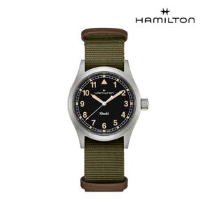 [해밀턴]카키필드 쿼츠 38mm 블랙 다이얼 H69401930