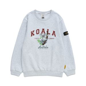 내셔널지오그래픽 키즈 K241USW070 코알라 그래픽 맨투맨 WHITEMELANGE