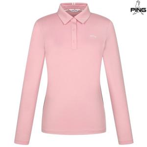 [핑골프][양말증정]여성사이드테잎카라긴팔티셔츠 121E1TO051_PK