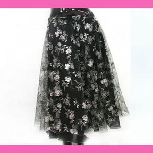 패션] BDS1401 무늬D형밸리스커트 바지 댄스치마 여성 공연복