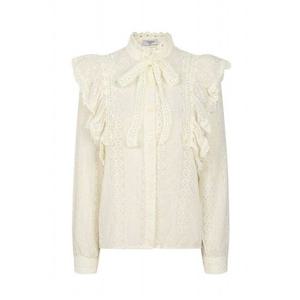 [레코브][레코브] 레이스 넥리본 프릴 블라우스(LC31C3BL501X)