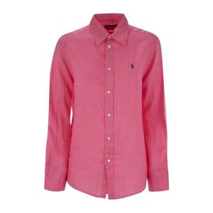 랄프로렌 모더 오브 펄 버튼 클래식 핏 리넨 셔츠 211970730 00