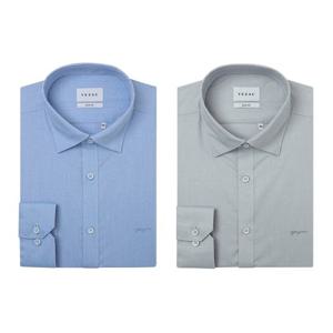 [예작(셔츠)]예작 긴팔 카치온 솔리드 슬림핏셔츠(YJESBS168BL/GY)