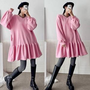 [시드마켓]이이포켓기모프릴원피스 412T586S 빅사이즈 여성 502