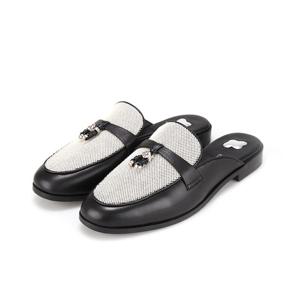 [바바라(슈즈)]바바라 여성로퍼 콤비 엠블럼장식 포인트 블로퍼_BBI151BK