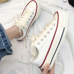 캐주얼 패션 여성 통굽 캔버스 스니커즈 운동화 신발