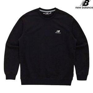 [뉴발란스] NBNCD11013-BK 베이직 스몰로고 맨투맨 스탠다드핏 남녀공용 긴팔티