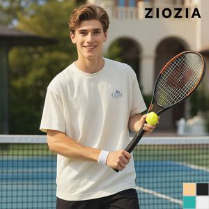 [지오지아] 오버핏 코튼 테니스클럽 반팔티셔츠 (AED2TR3183)