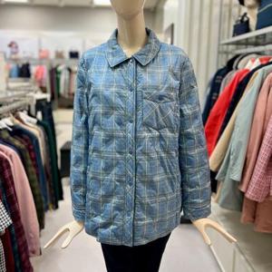 크로커다일레이디 HC28 체크패턴셔츠형패딩 CLDSPD203