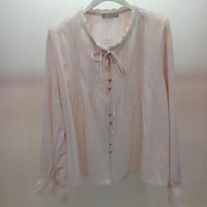 Latium HC06 봄느낌 레이스넥 소매 밴딩 리본 셔츠블라우스 T2521bl03P