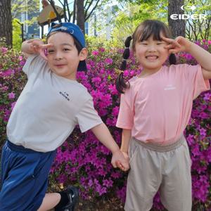 [아이더 (행사)]키즈 반팔티 반바지 상하의 세트 JUM25M92