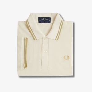 [M12] 트윈 팁 프레드페리 셔츠 - 라이트 에크루/샴페인 AFPM2510012-Y82