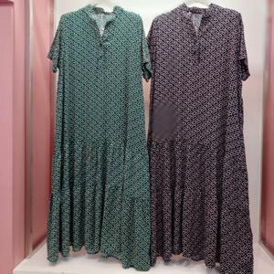 Destijl HC06 사각차이나 반오픈 H라인 캉캉 허리끈 반팔 롱원피스 D2523op03