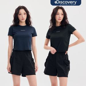 디스커버리 25SS신상 여성 잠재권축사 라운드 반팔티셔츠 DWRS97053