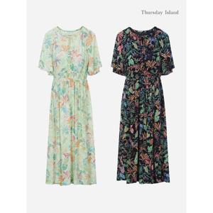 [써스데이아일랜드]하와이안 프린트 원피스(T234MOP240W)