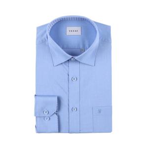 예작셔츠 남자긴팔 일반핏 솔리드 블루 카치온 스판셔츠YJESBR117BL
