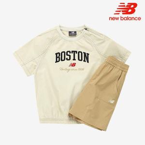 [뉴발란스] 키즈 홀 스트레치 셋업 NK9YE2505U-35 반팔티