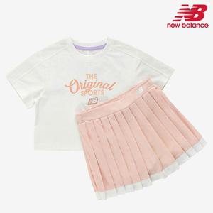 [뉴발란스] 키즈 NBgC 반팔 크롭 플리츠스커트 세트 NK9YE2806G-10