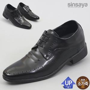 [신사야]소가죽 모던 펀칭 키높이 남성구두 25S001
