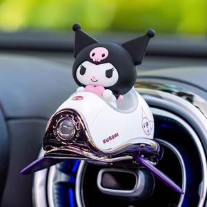 산리오 비행기 LED 차량용 방향제-쿠로미 차량용방향제 캐릭터피규어 캐릭터방향제 미니방향제 쏠라방향제